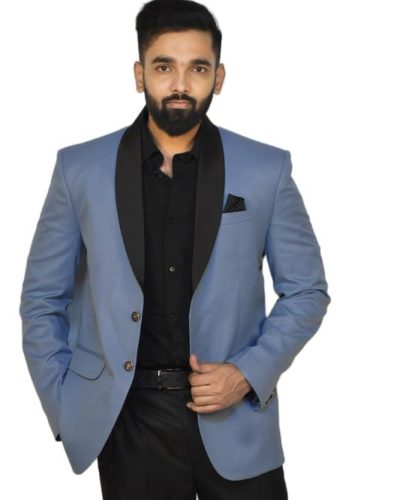 Regular-Fit (Sky Blue Color) Blazer