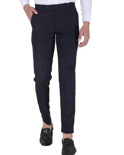 Parsh Cotton Slim Fit Formal Pants
