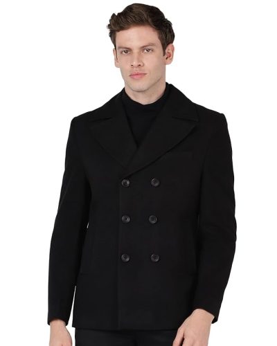Jet Black Men Coat