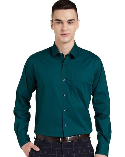 Symbol Men's Solid Cotton Formal Shirt