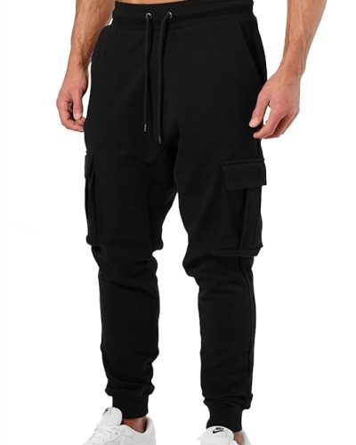 Cargo Black Track Pants
