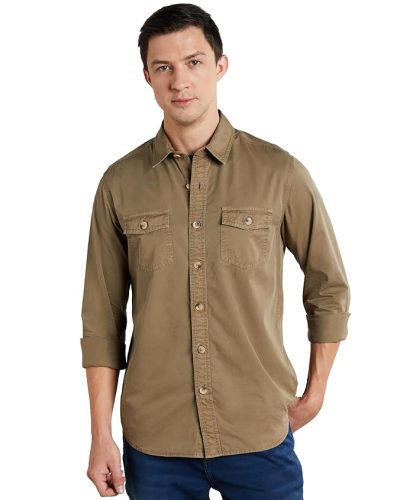Men's Casual Washed Cotton Shirt